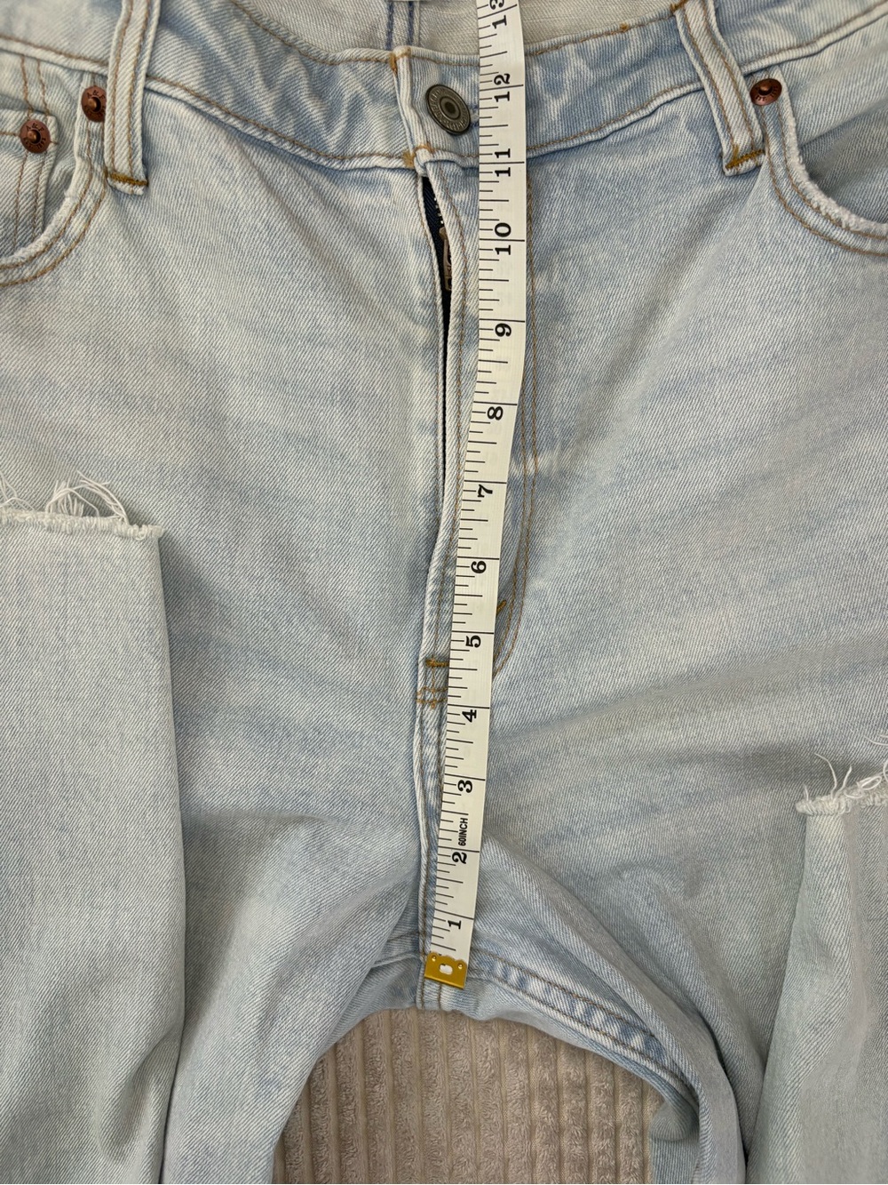 Abercrombie & Fitch Curve Love Light Wash Skinny High Rise Jeans Size 32/14 - Picture 4 of 6